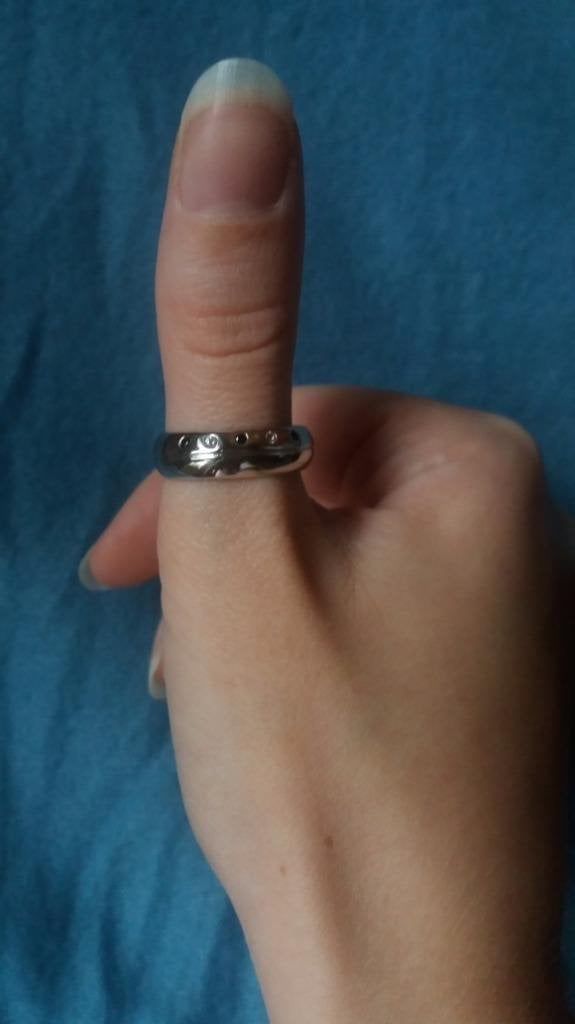 Ring Zilver Spinelsteen maat 19, 19 tot 20, Ophalen of Verzenden, Zo goed als nieuw, Dame