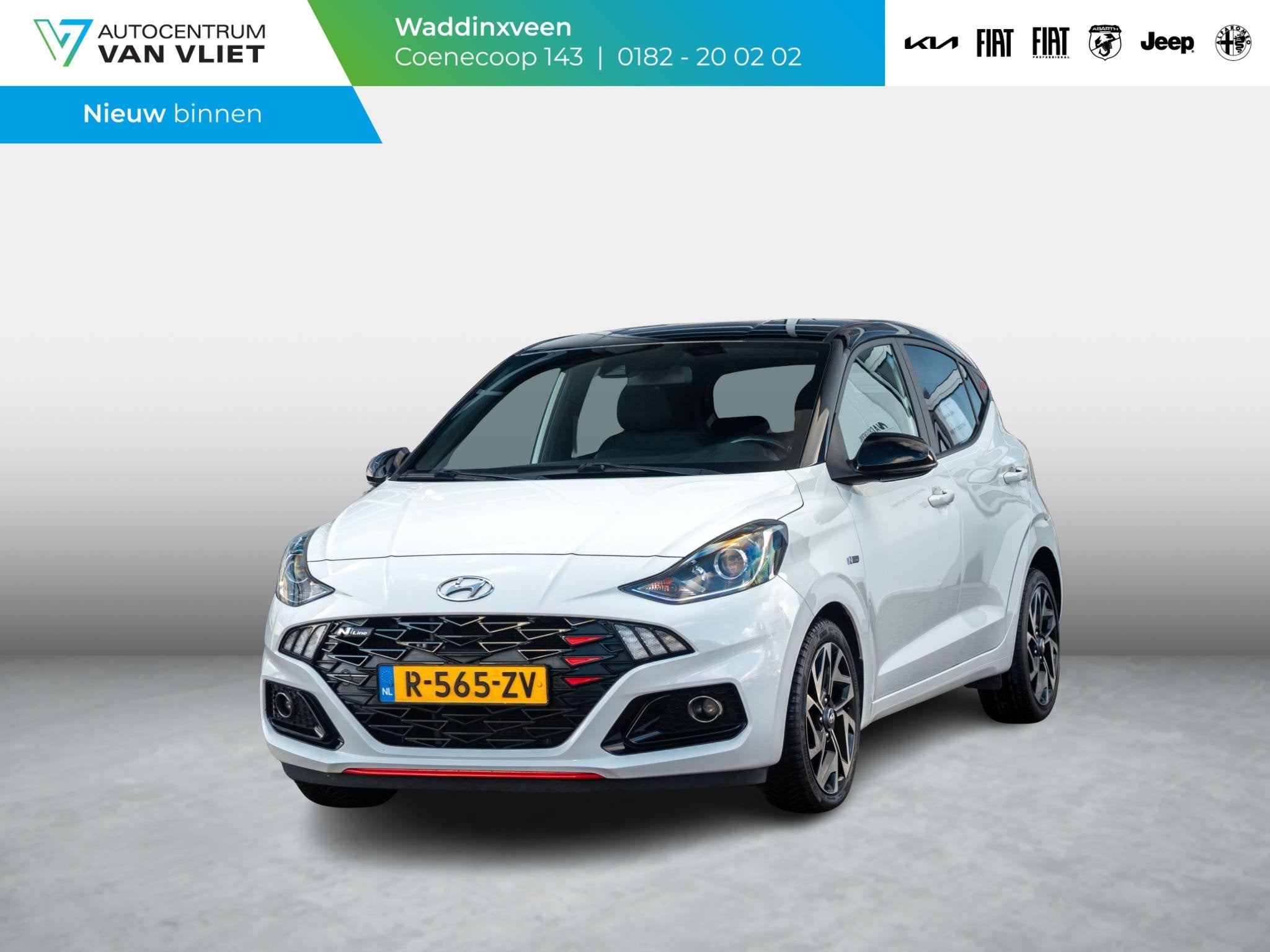 Hyundai i10 1.0 T-GDI N Line 5-zits l Navigatie l Carplay l, Gebruikt, Met garantie (alle), Wit, Origineel Nederlands