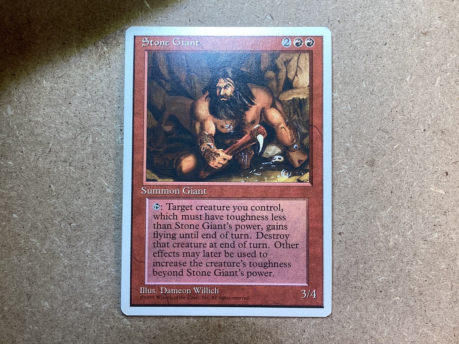 1x Stone Giant (Near Mint), Ophalen of Verzenden, Zo goed als nieuw, Losse kaart