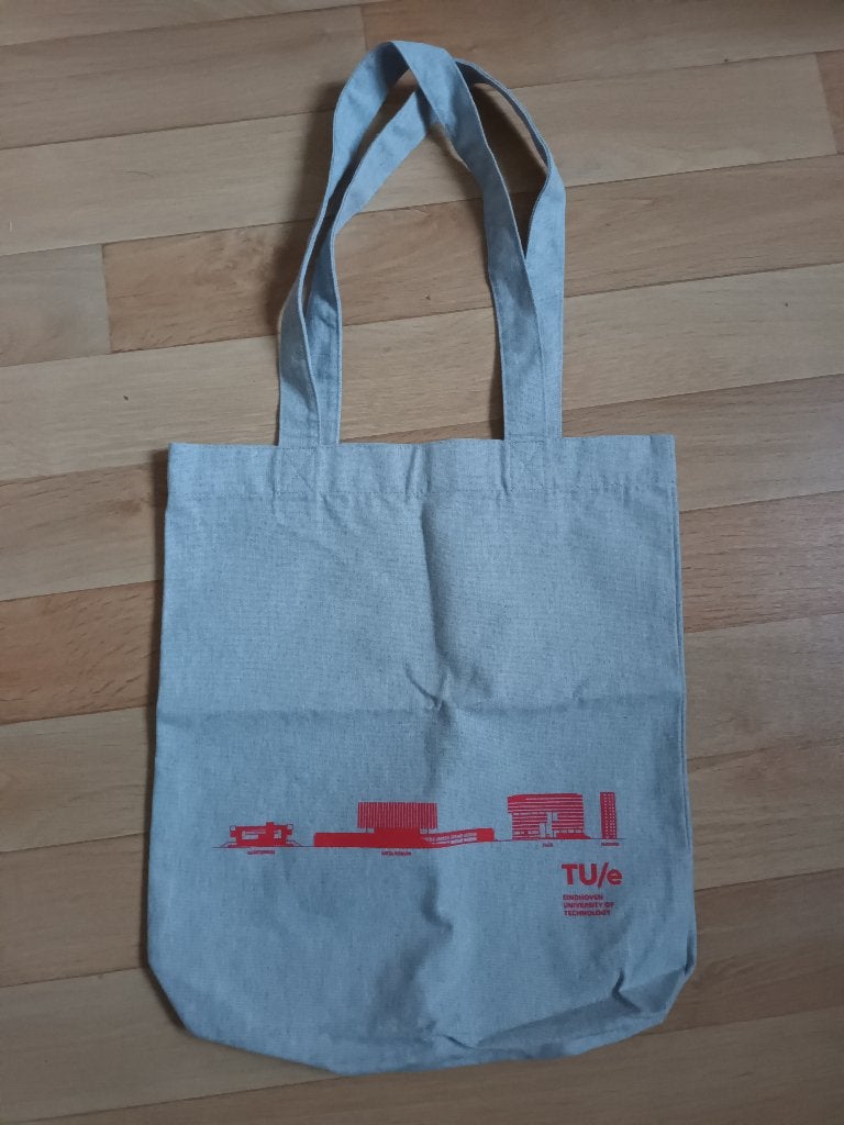 Nieuwe lichtgrijze tas TU/e TUe tasje nieuw lichtgrijs grijs, Ophalen of Verzenden, Nieuw, Grijs, Overige merken