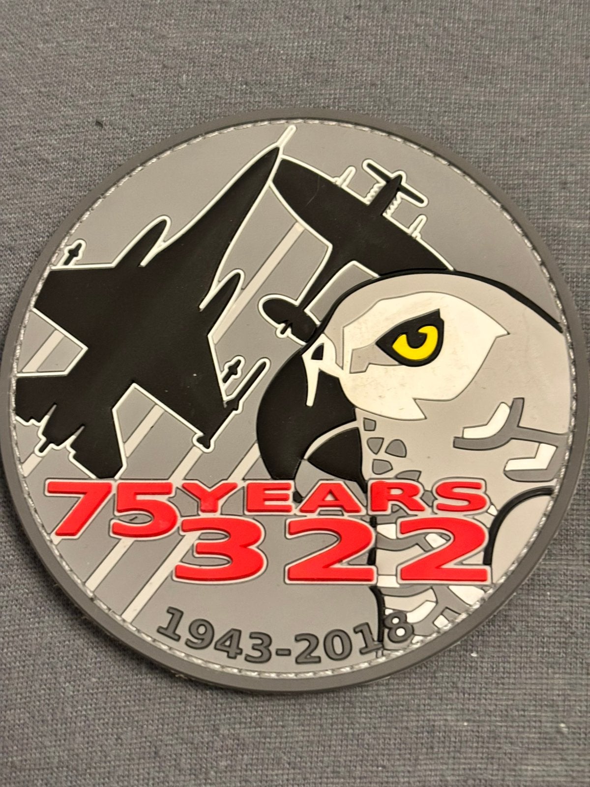 Pvc embleem 75 years 322 SQN, Verzenden, Nieuw, Patch, Badge of Embleem