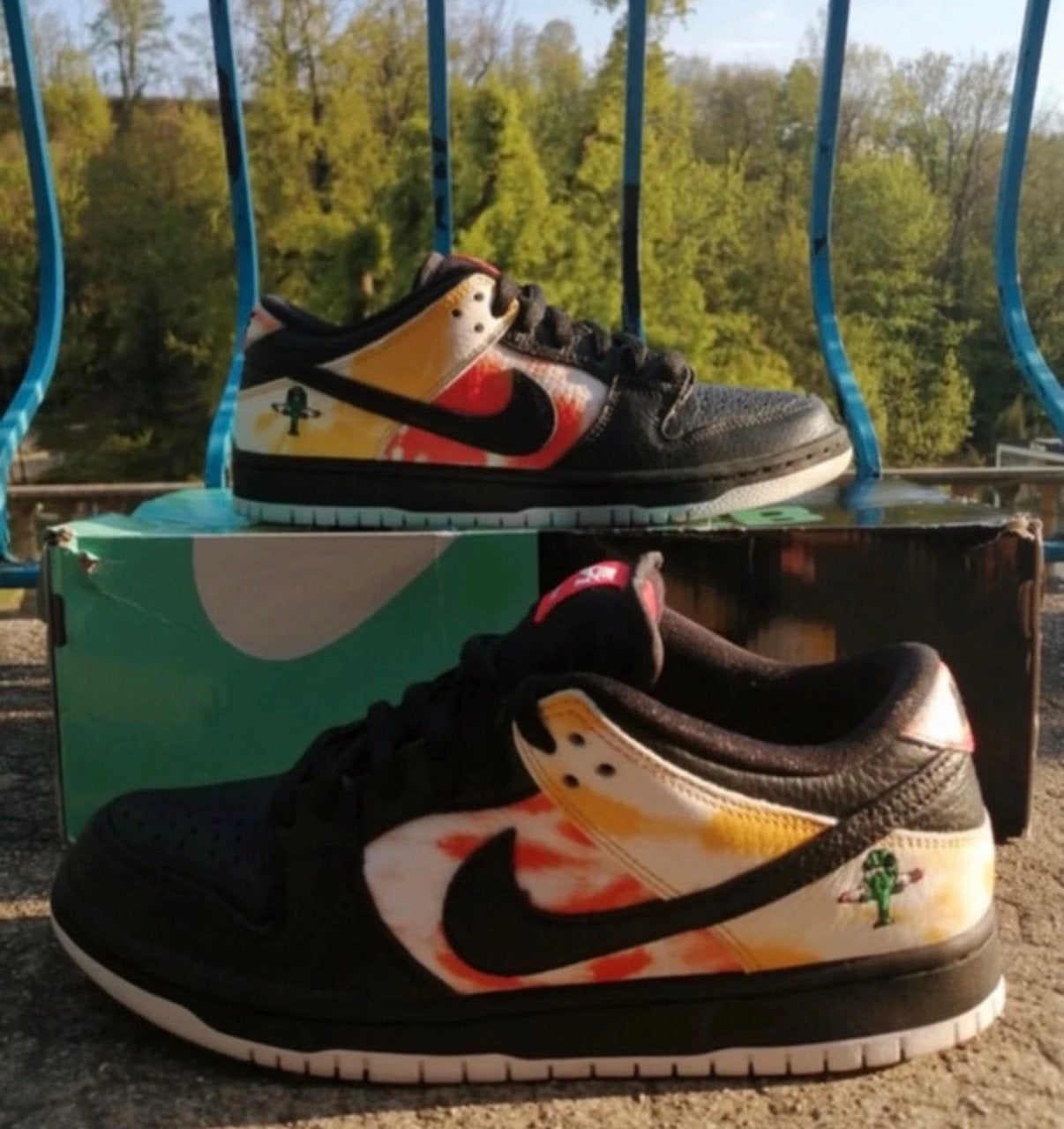Nike SB Dunk Low Pro QS Rayguns Tie-Dye Black”, Zwart, Nike, Ophalen of Verzenden, Zo goed als nieuw