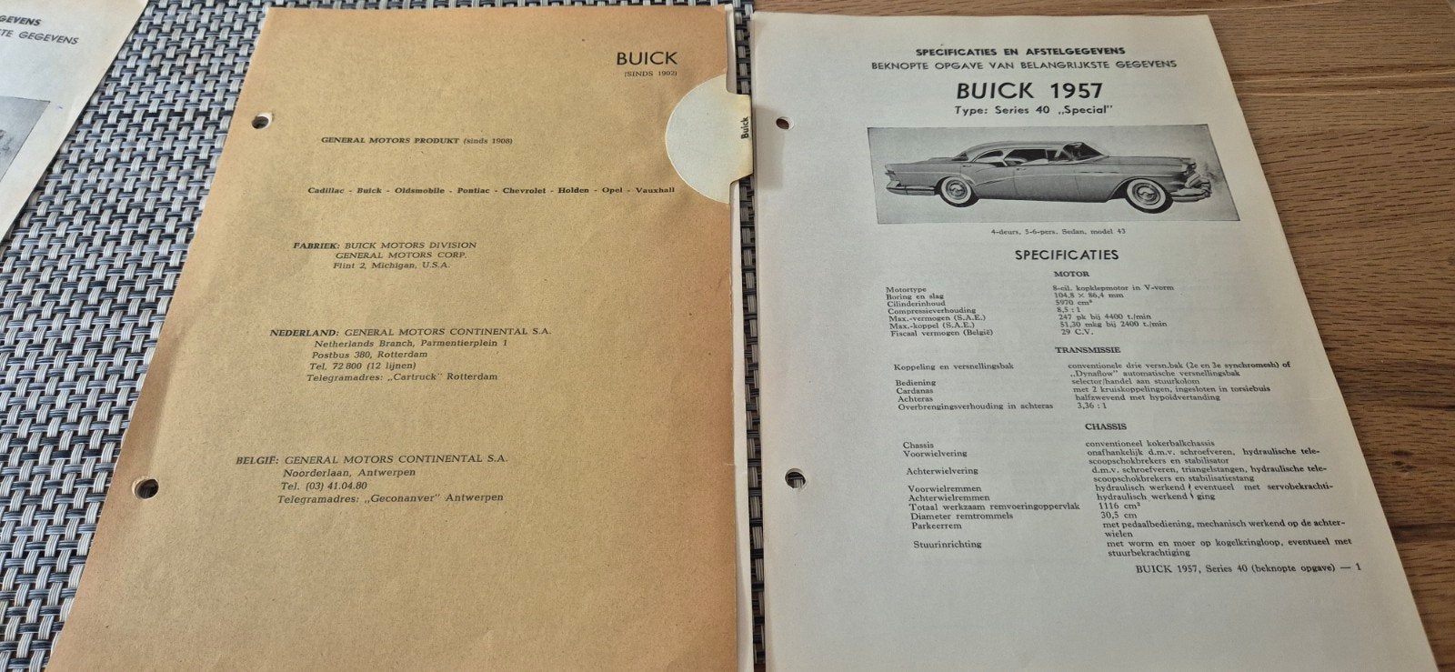 kluwer informatie blaadje voor Buick 1957, Ophalen of Verzenden