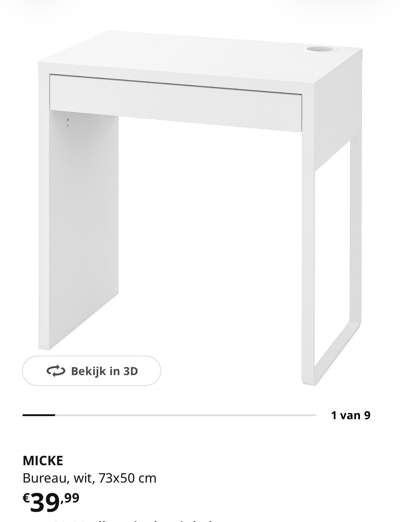 Bureau ikea, Ophalen of Verzenden, Gebruikt