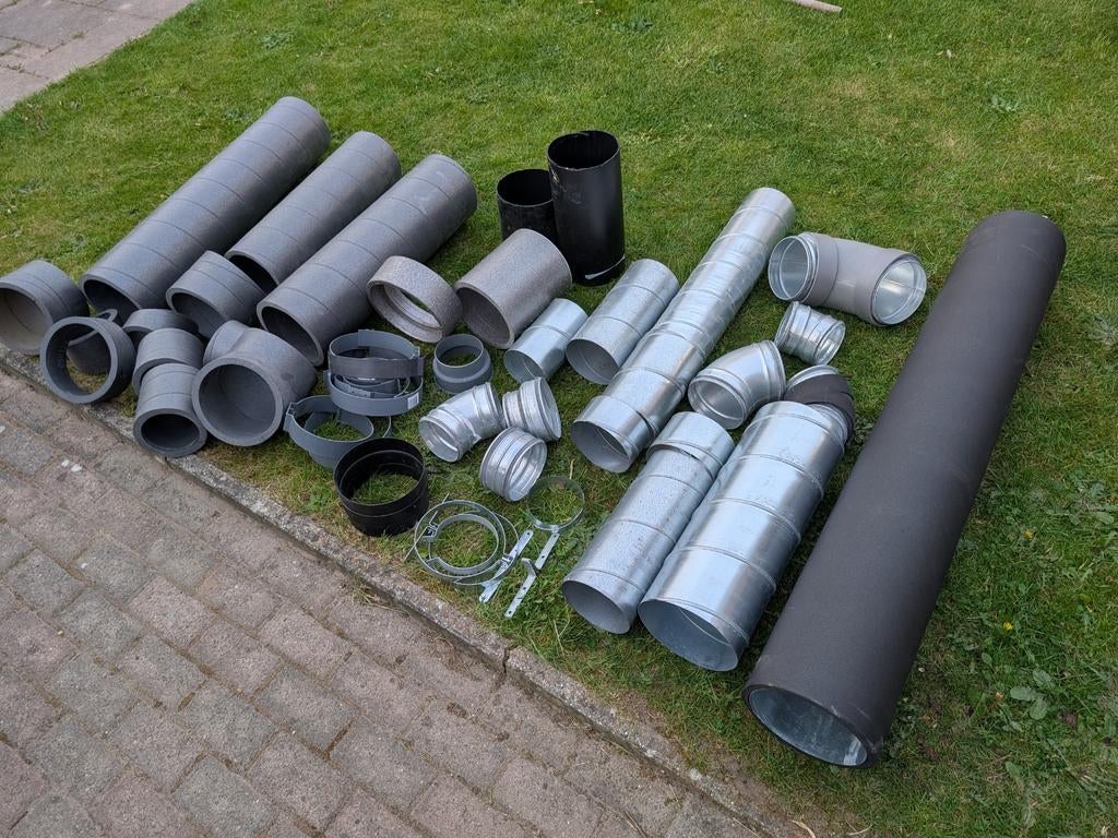 Diverse ventilatie buizen, spirobuis en aerfoam, Doe-het-zelf en Verbouw, Buizen en Afvoer, Ophalen, Overige materialen, Nieuw