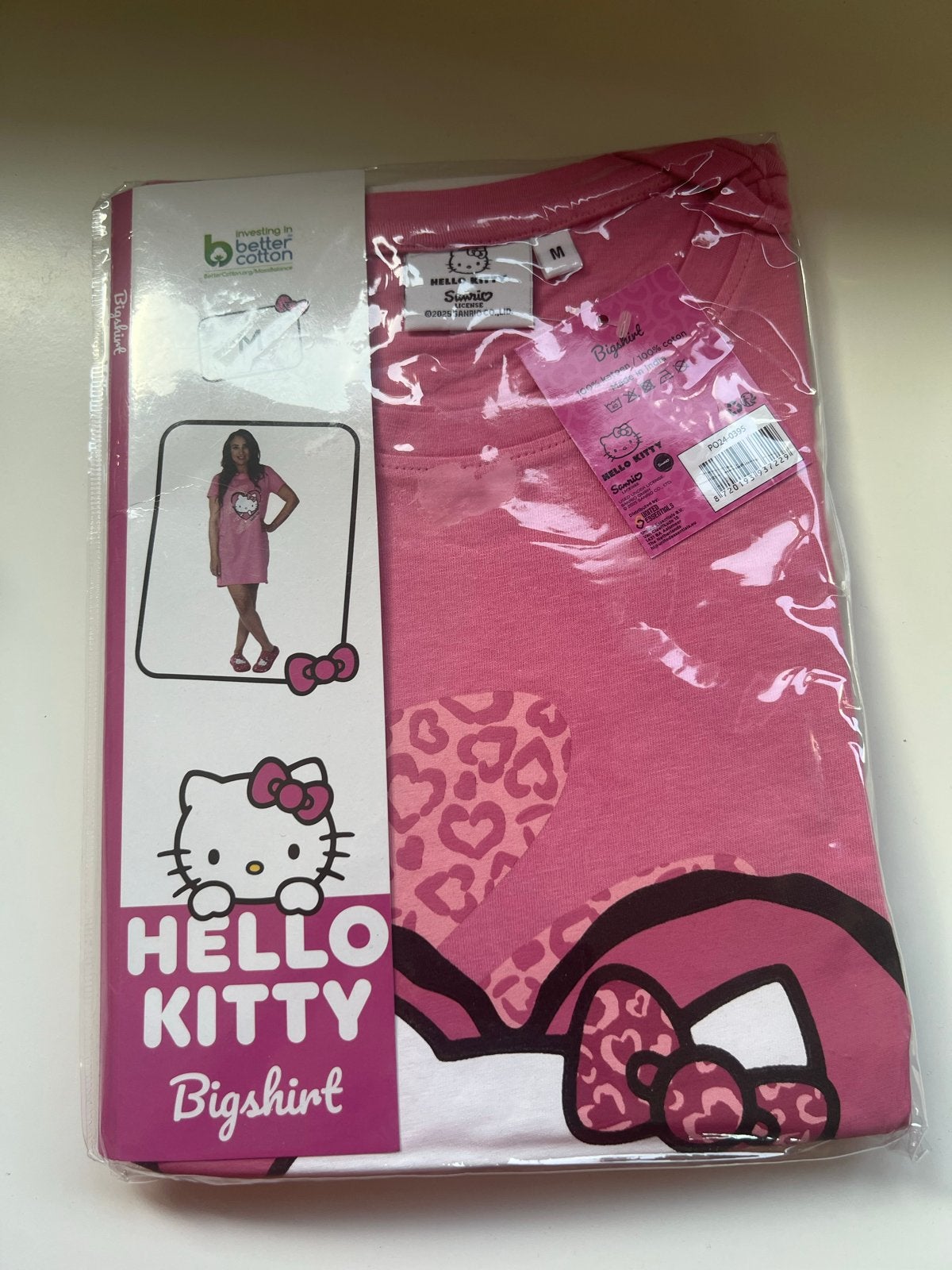 Hello Kitty Bigshirt - Maat M - Nieuw, Maat 38/40 (M), Nieuw, Ophalen of Verzenden, Roze