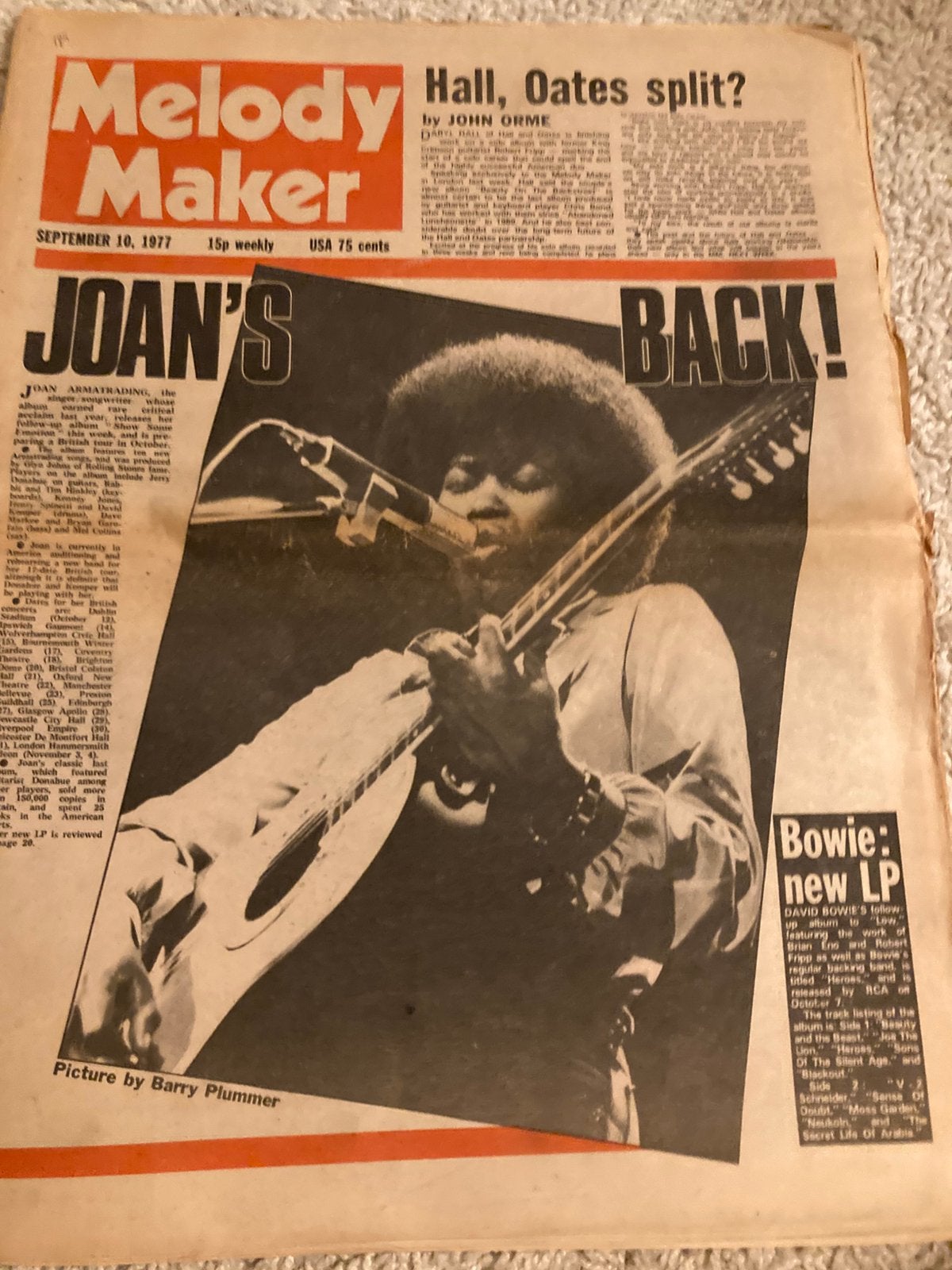 MELODY MAKER 1977 STAA MARX Nona Hendryx 999 WILY DEVILLE, Ophalen of Verzenden, Muziek, Film of Tv