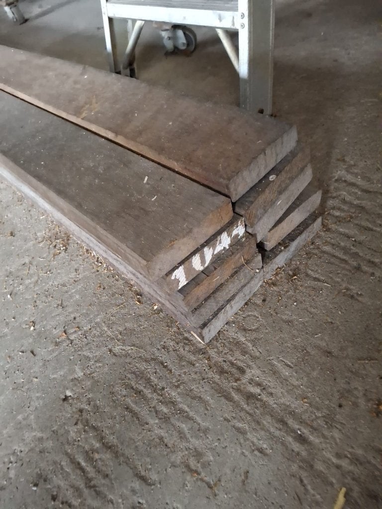 10 Azobe planken, Doe-het-zelf en Verbouw, Hout en Planken, Ophalen, 25 tot 50 mm, Nieuw, Plank