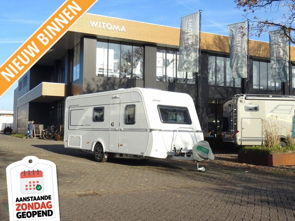 Eriba Novaline 485 super compleet uitgevoerd, Caravans en Kamperen, Rondzit, Fietsenrek, Bedrijf, Overige typen