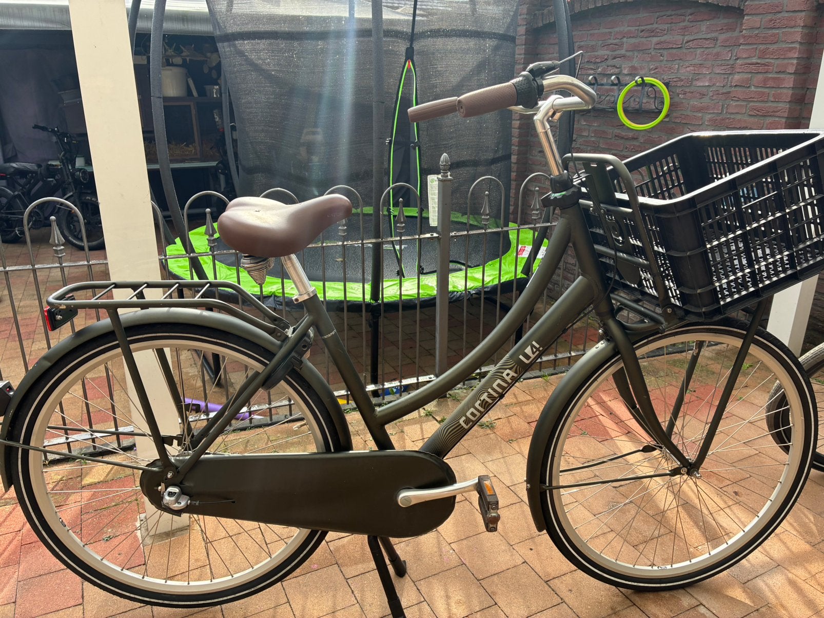 Cortina U4 damesfiets – 50 cm – Nexus 3 – met krat, Versnellingen, Zo goed als nieuw, 50 tot 53 cm, Ophalen