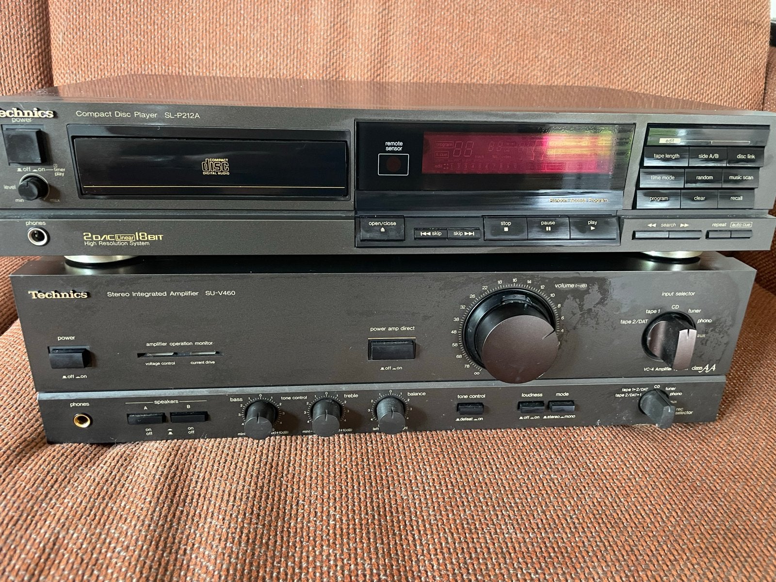 Technics SU-V460 Versterker & SL-P212A CD-speler Set, Ophalen, Gebruikt