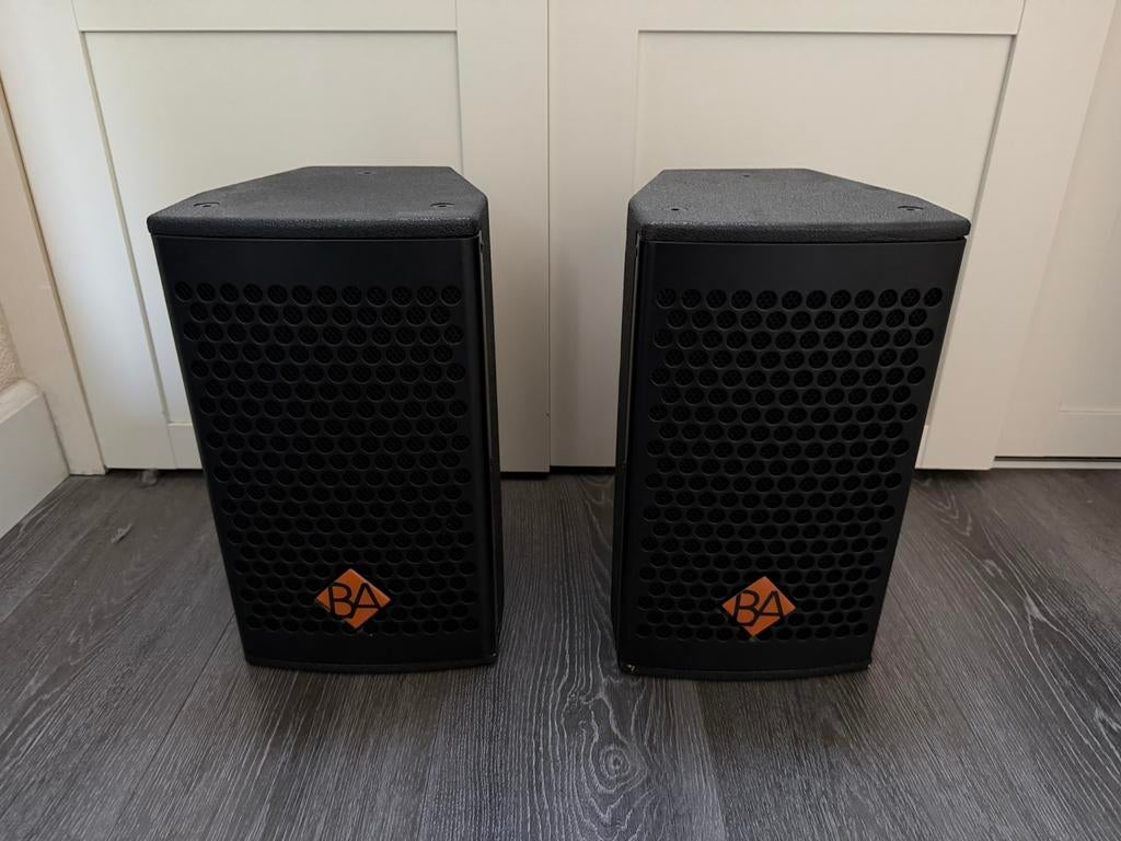 Brooklyn Audio PA luidsprekers 2 stuks, Gebruikt, 120 watt of meer, Front, Rear of Stereo speakers, Ophalen