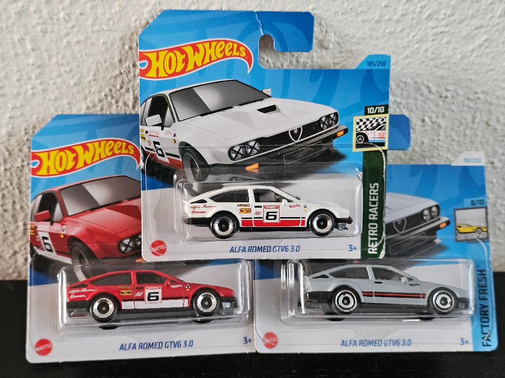 Hot Wheels 3x Alfa Romeo GTV6 3.0 HotWheels, Verzenden, Nieuw, Auto