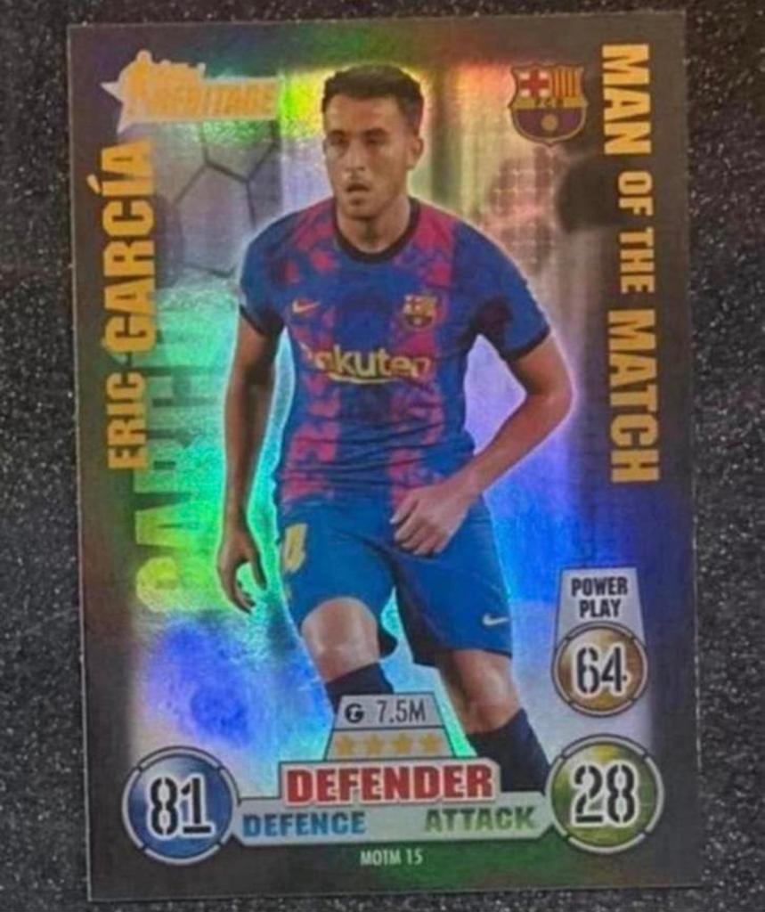 Topps MA EXTRA 21/22  MotM HERITAGE   GARCÍA   FC BARCELONA, Verzenden, Zo goed als nieuw, Plaatje