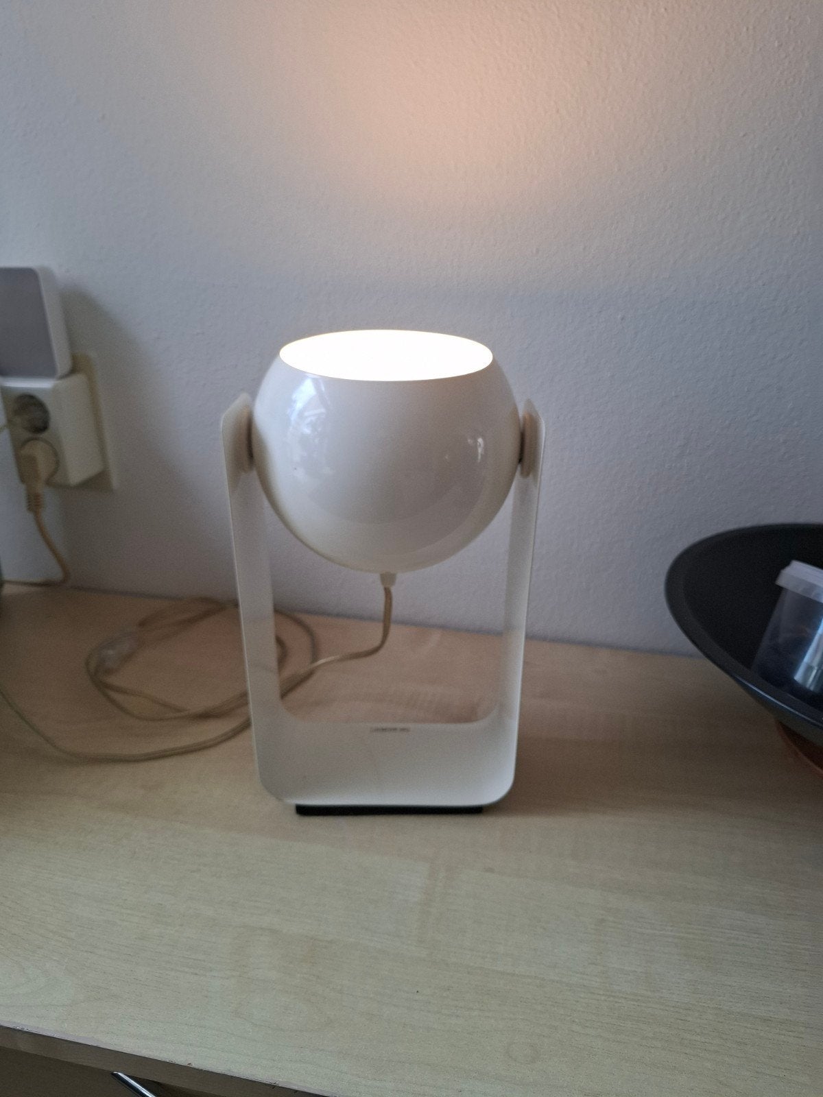 Massive Space Age design tafellamp (Telegono stijl) – Wit -, Huis en Inrichting, Ophalen of Verzenden