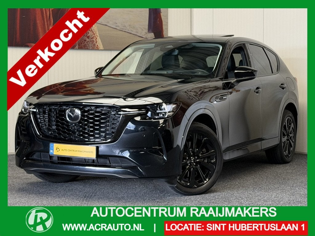 Mazda CX-60 2.5 E- HOMURA SKYACTIV PHEV EXCLUSIVE-LINE HEAD-, Auto's, Mazda, Automaat, Gebruikt, Zwart, 4 cilinders