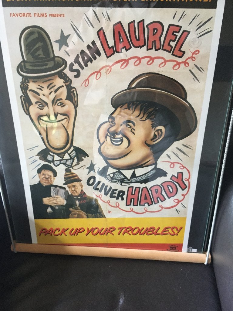 film poster v/d dikke en de dunne in mooi lijst, Verzamelen, Ophalen, Zo goed als nieuw, Film, Poster