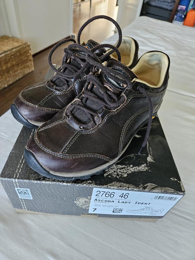 Meindl leren wandelschoenen, bruin, maat 40 (UK 7), Kleding | Dames, Schoenen, Ophalen of Verzenden, Zo goed als nieuw, Bruin