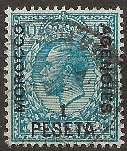 Marokko, Britse post, Ophalen of Verzenden, Marokko, Gestempeld