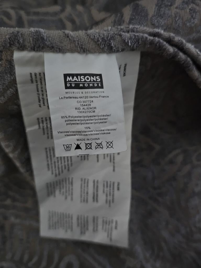 17 Maison du Monde Gordijnen Beige/Taupe - Luxe Set, Huis en Inrichting, Stoffering | Gordijnen en Lamellen, Gebruikt, 200 cm of meer