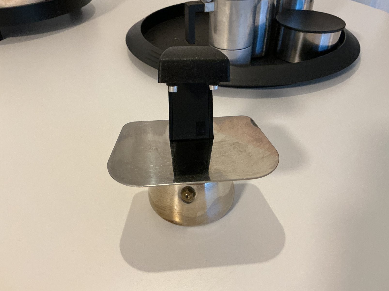 Vintage Guido Bergna 'Luxa' Moka Pot - RVS, Dubbele Uitloop, Gebruikt, Overige modellen, Gemalen koffie, Ophalen of Verzenden