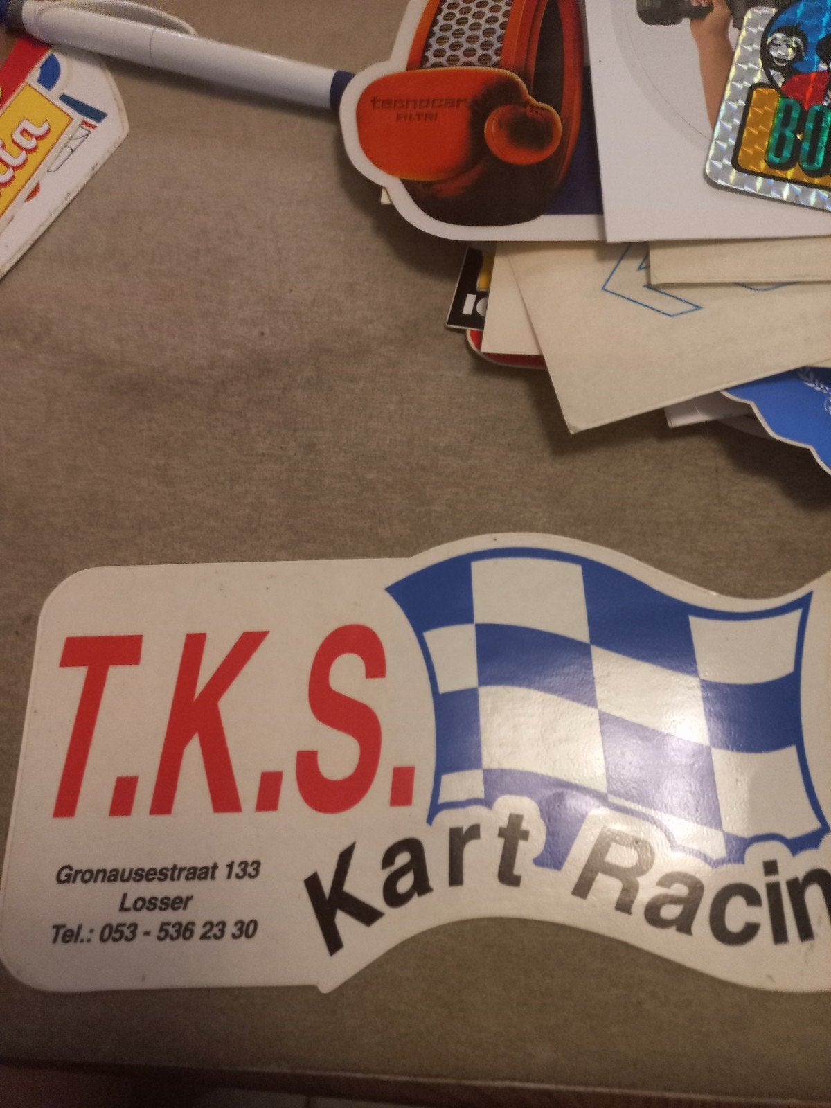 T.K.S. Kart Racing Sticker, Ophalen of Verzenden, Gebruikt, Overige typen