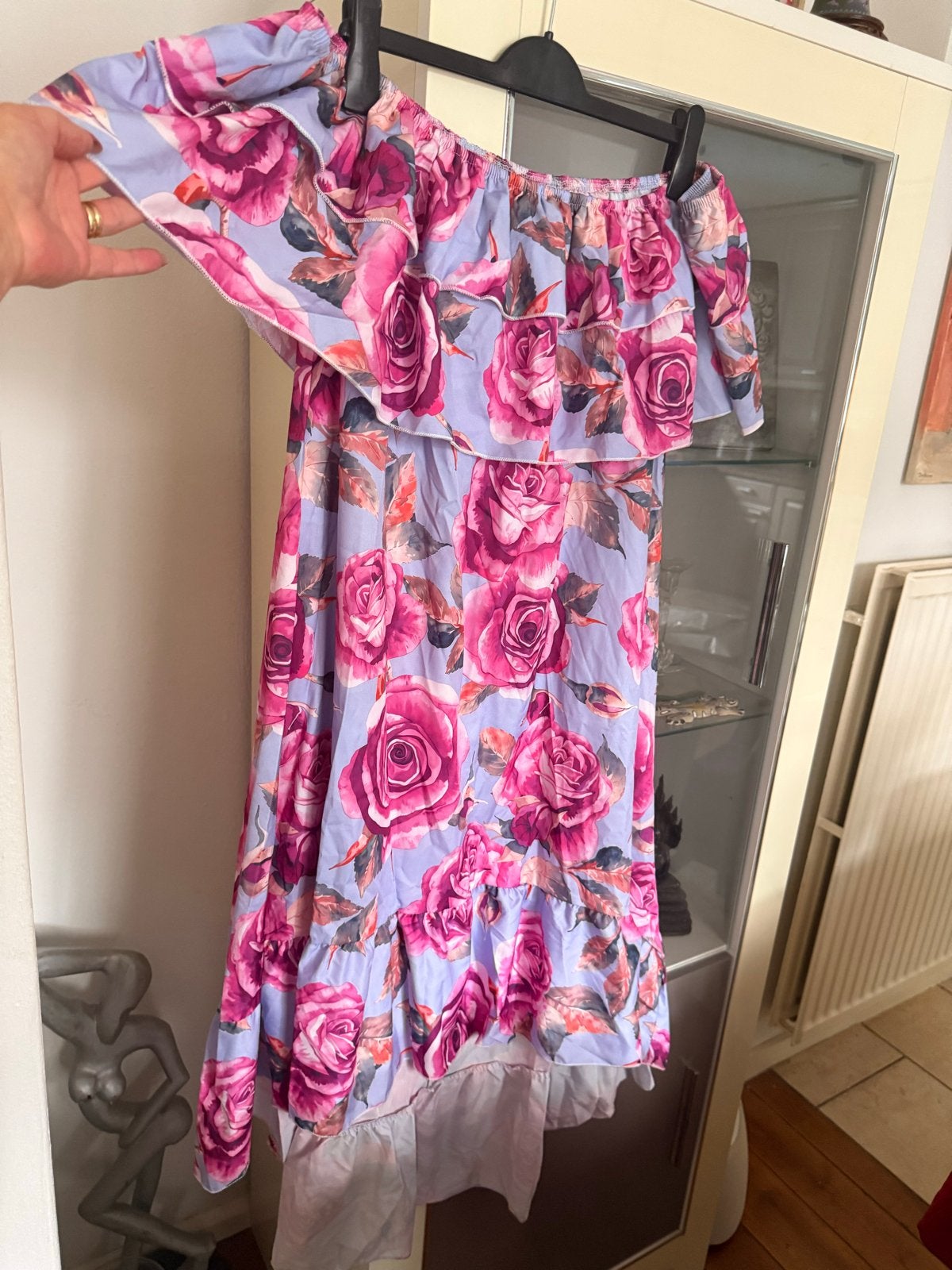 Chic Me off-shoulder jurk rozenprint maat 54, Ophalen of Verzenden, Nieuw, Meerkleurig, Jurk