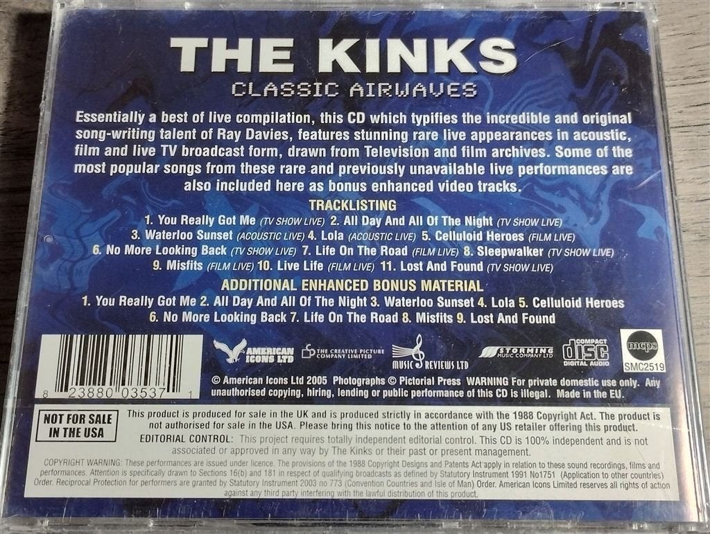 The Kinks - Classic Airwaves [Onofficieel], Ophalen of Verzenden, Zo goed als nieuw, Poprock