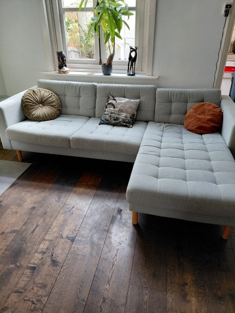 IKEA Landskrona 3-zitsbank met chaise longue, Ophalen, Gebruikt, Driepersoons, 200 tot 250 cm