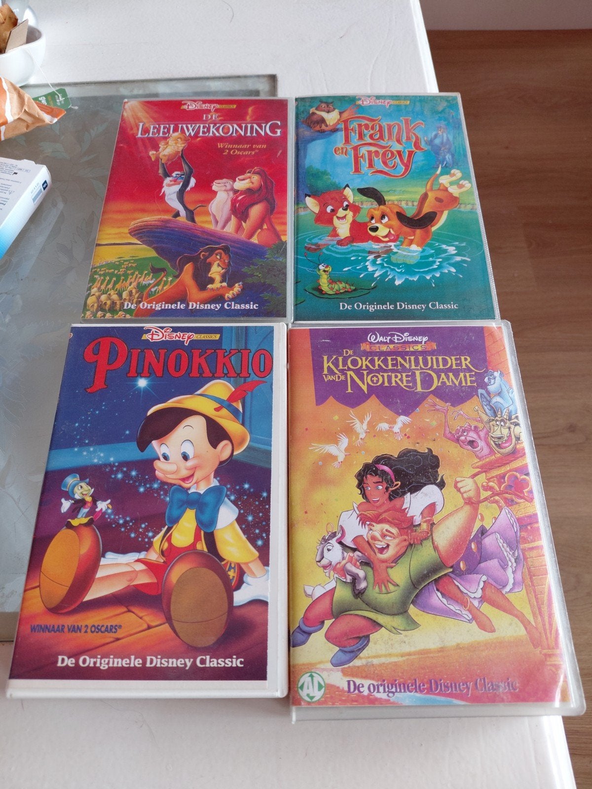 4 Disney Classics videobanden., Alle leeftijden, Ophalen of Verzenden, Gebruikt, Tekenfilms en Animatie