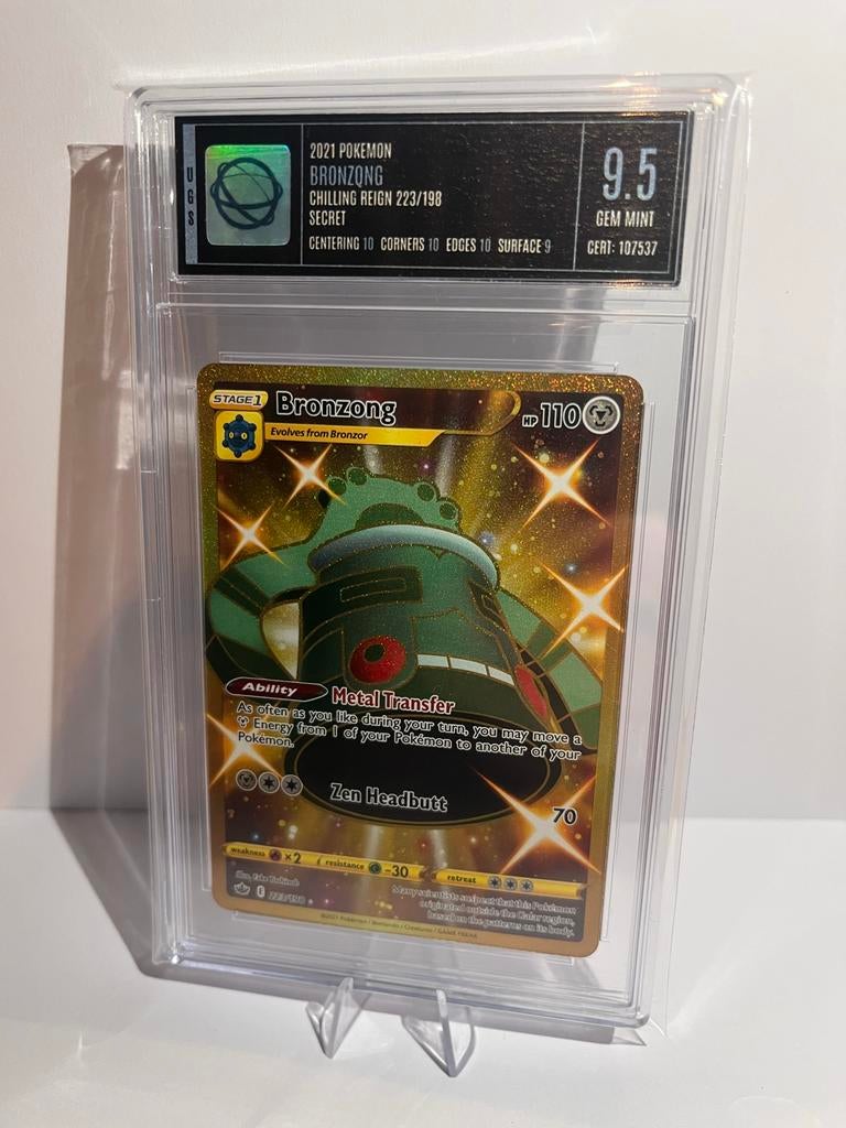 Bronzong UGS 9,5 gegrade Pokémon kaart, Verzenden, Zo goed als nieuw, Losse kaart, Foil