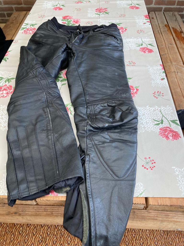 Leren motorbroek MQP mt 52 Bikers Choice MQP, Kleding | Heren, Broeken en Pantalons, Maat 52/54 (L), Zwart, Ophalen of Verzenden