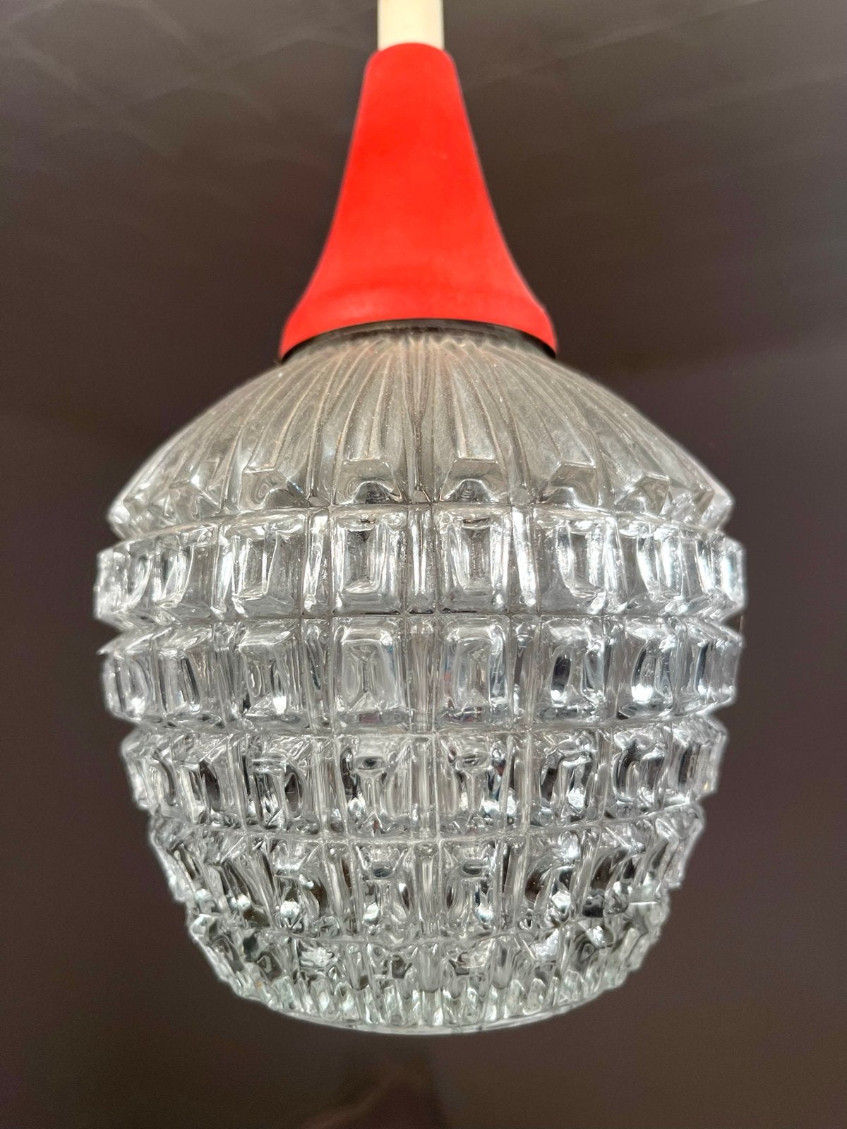 Vintage 1970s Space Age Chandelier - Kristal & Metaal, Ophalen of Verzenden, Gebruikt, Glas, E14 (klein)