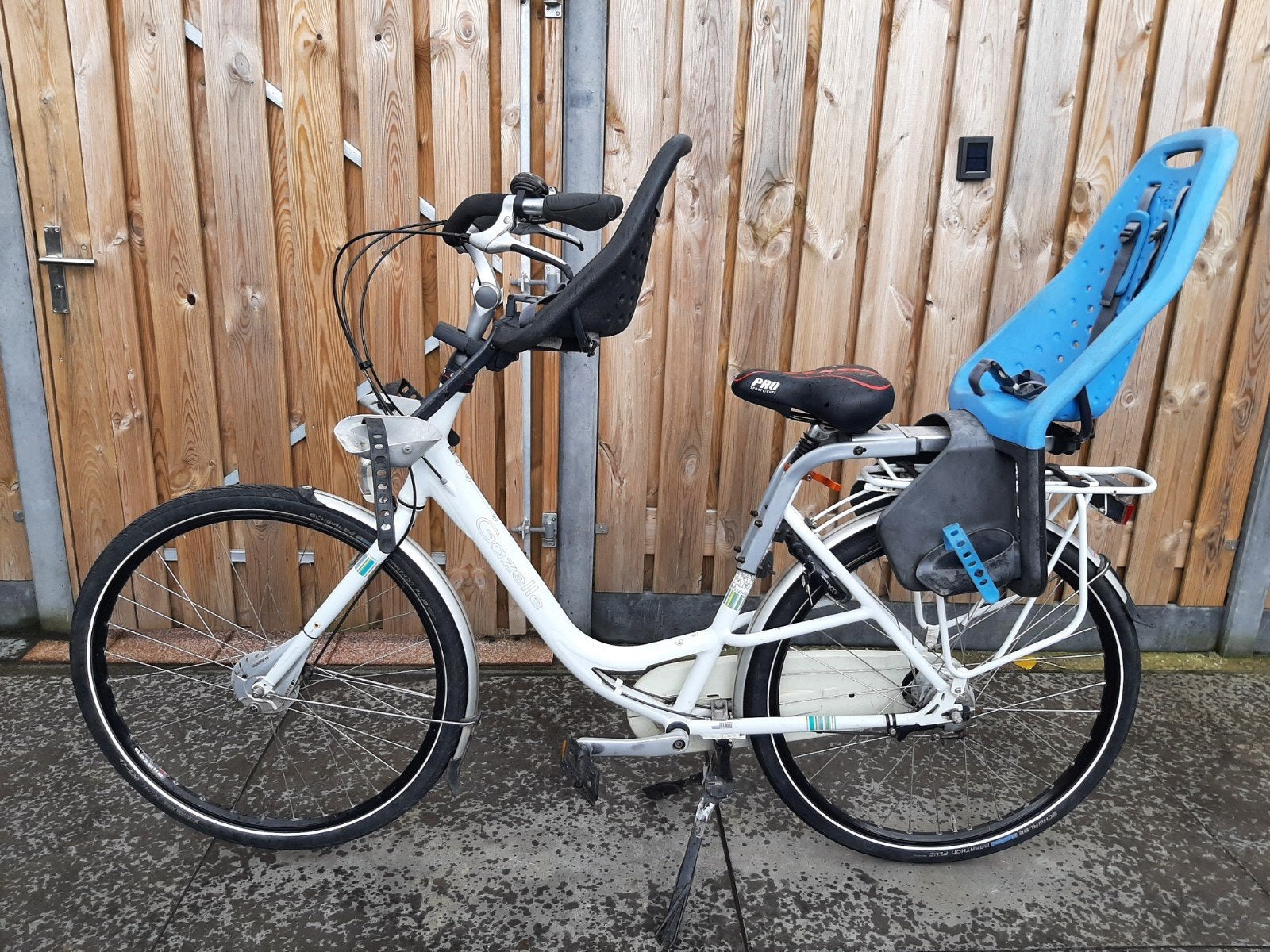 Gazelle Bloom moederfiets met zitjes 28 inch 53 cm 7 versnel, Fietsen en Brommers, Ophalen, 2 zitjes, Versnellingen, Gazelle