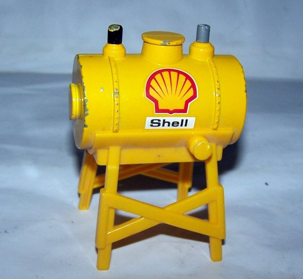 Shell Olietank Modelbouw - Geel. Izgs., Overige merken, Gelijkstroom of Wisselstroom, Brug, Tunnel of Gebouw, Ophalen of Verzenden
