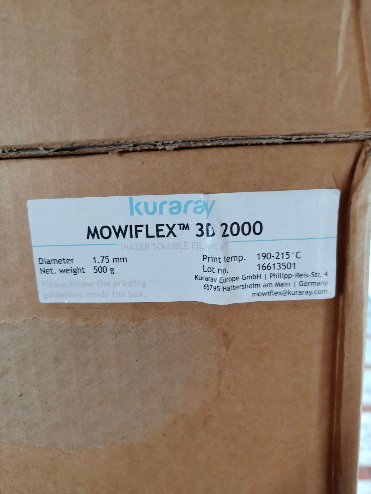 15 Dozen Kuraray Mowiflex 3D 2000 Wateroplosbaar Filament, Computers en Software, Ophalen, Nieuw, Filament