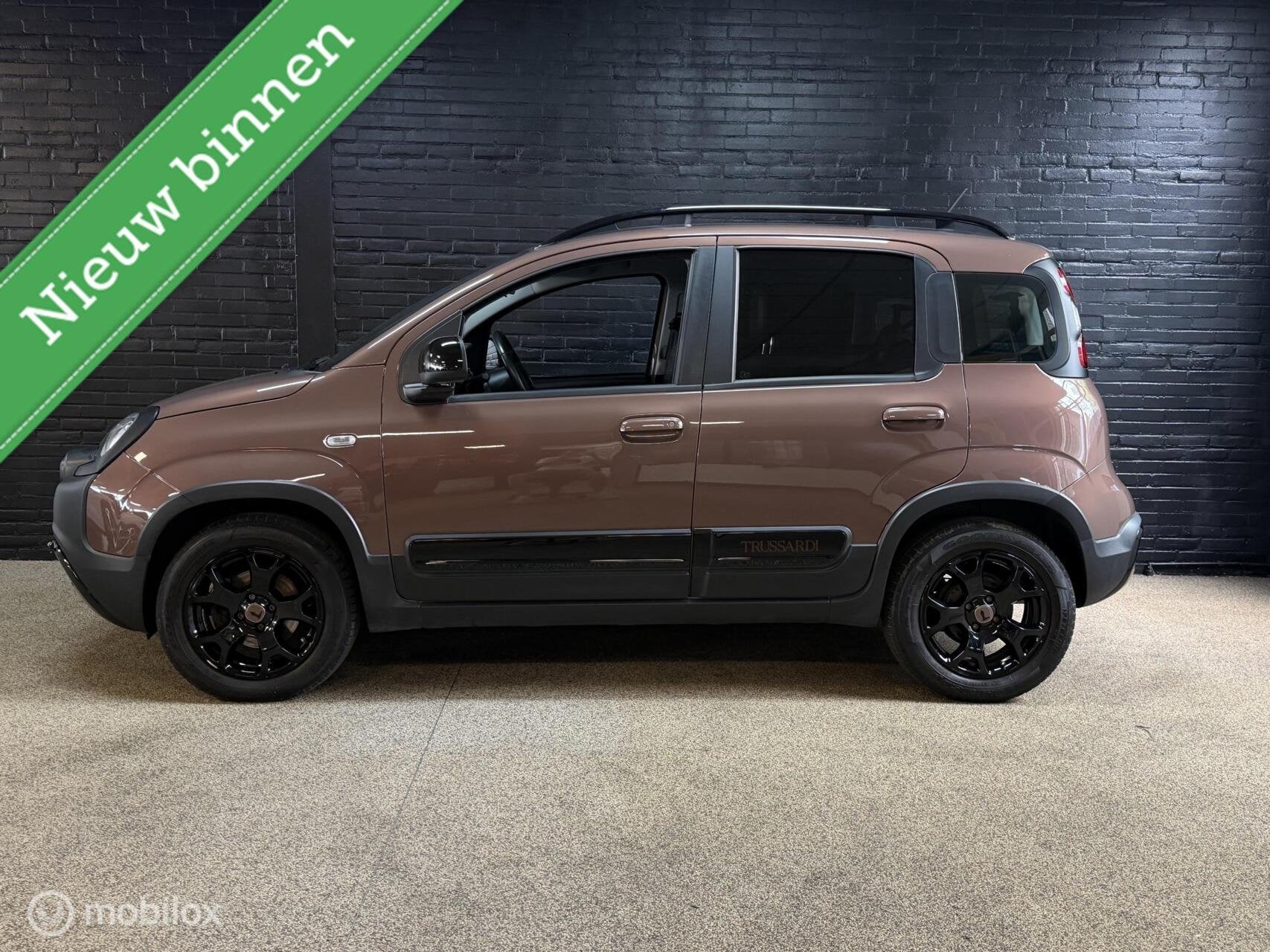 Fiat Panda 1.2 City Cross Trussardi PDC VELGEN DEALER ONDH, Auto's, Voorwielaandrijving, Gebruikt, 1242 cc, Bruin