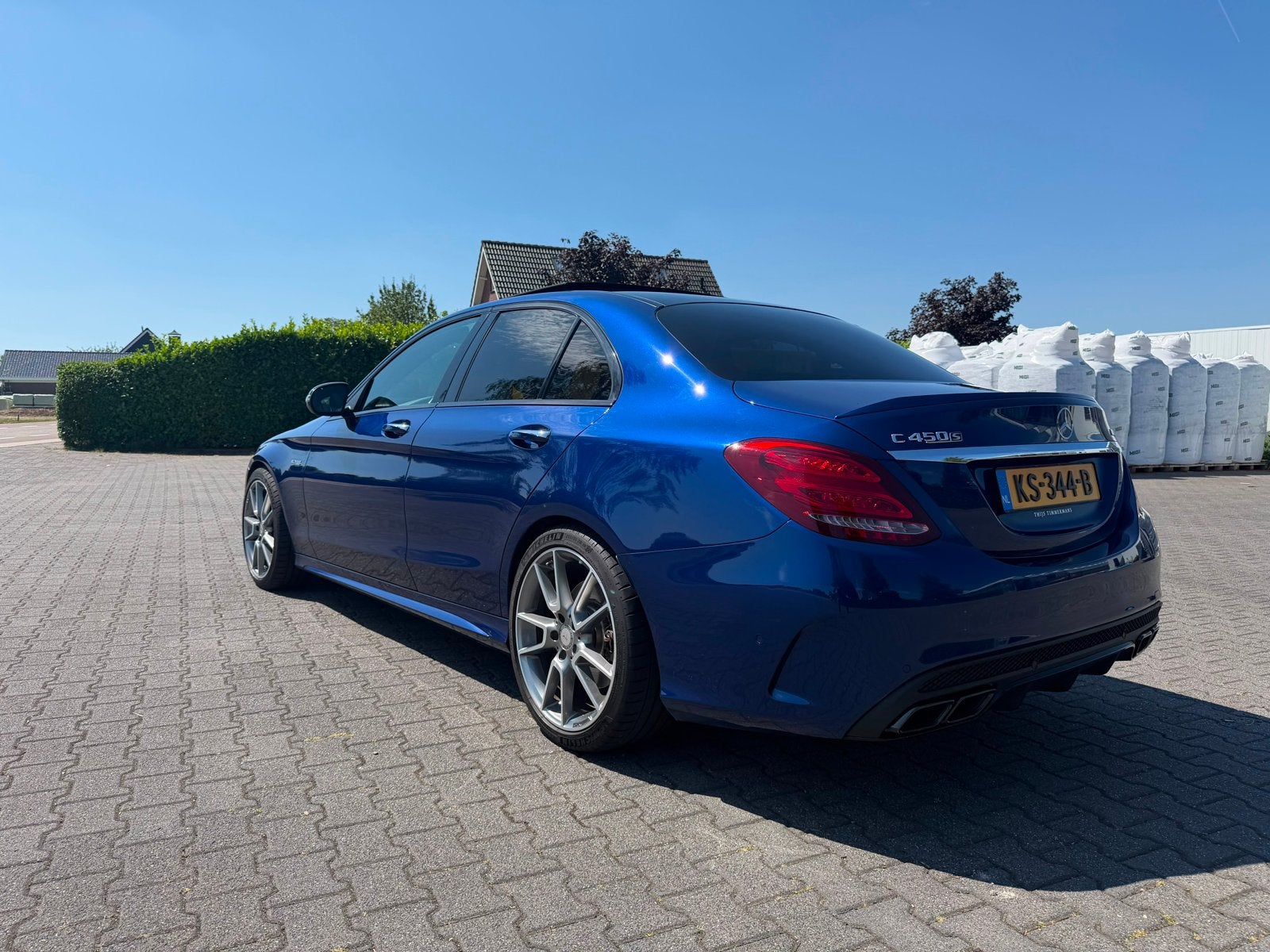 Mercedes-Benz C-Klasse C450 C43 AMG 2016 FULL OPTION, Auto's, Dealer onderhouden, 1800 kg, Zwart, 367 pk