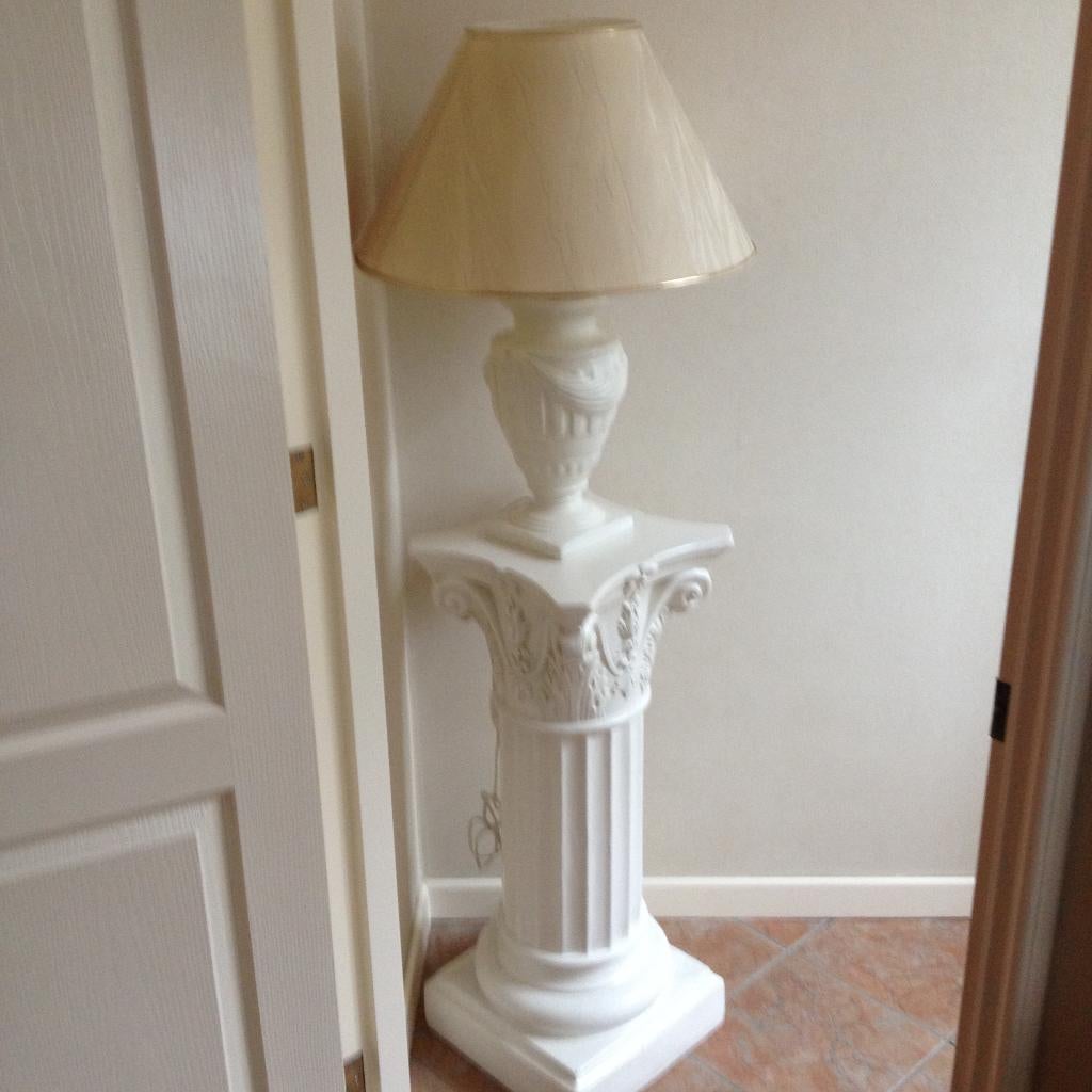 pilaar met schemerlamp griekse stijl, Huis en Inrichting, Ophalen of Verzenden, Gebruikt