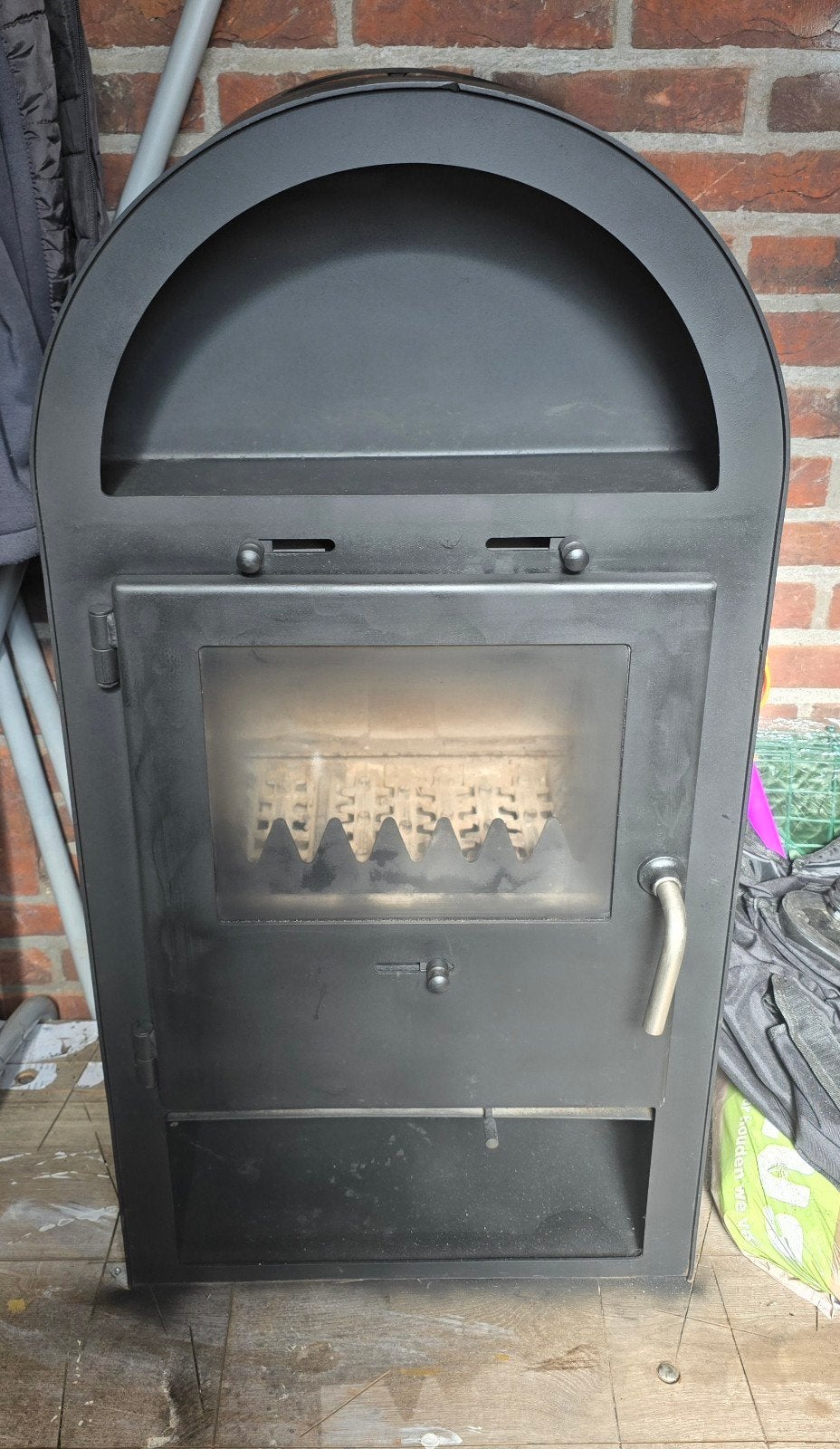 houtkachel compleet met kachel pijpen i.z.g.s, Ophalen, Zo goed als nieuw, Hout, Houtkachel