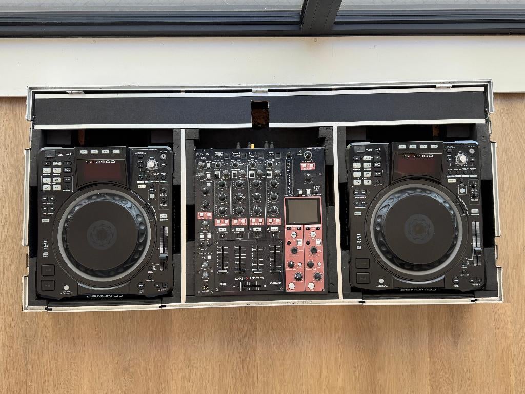 Denon SC2900 (2x) + DN-X1700 mixer - DJ set incl flightcase, Muziek en Instrumenten, Dj-sets en Draaitafels, Ophalen, Gebruikt