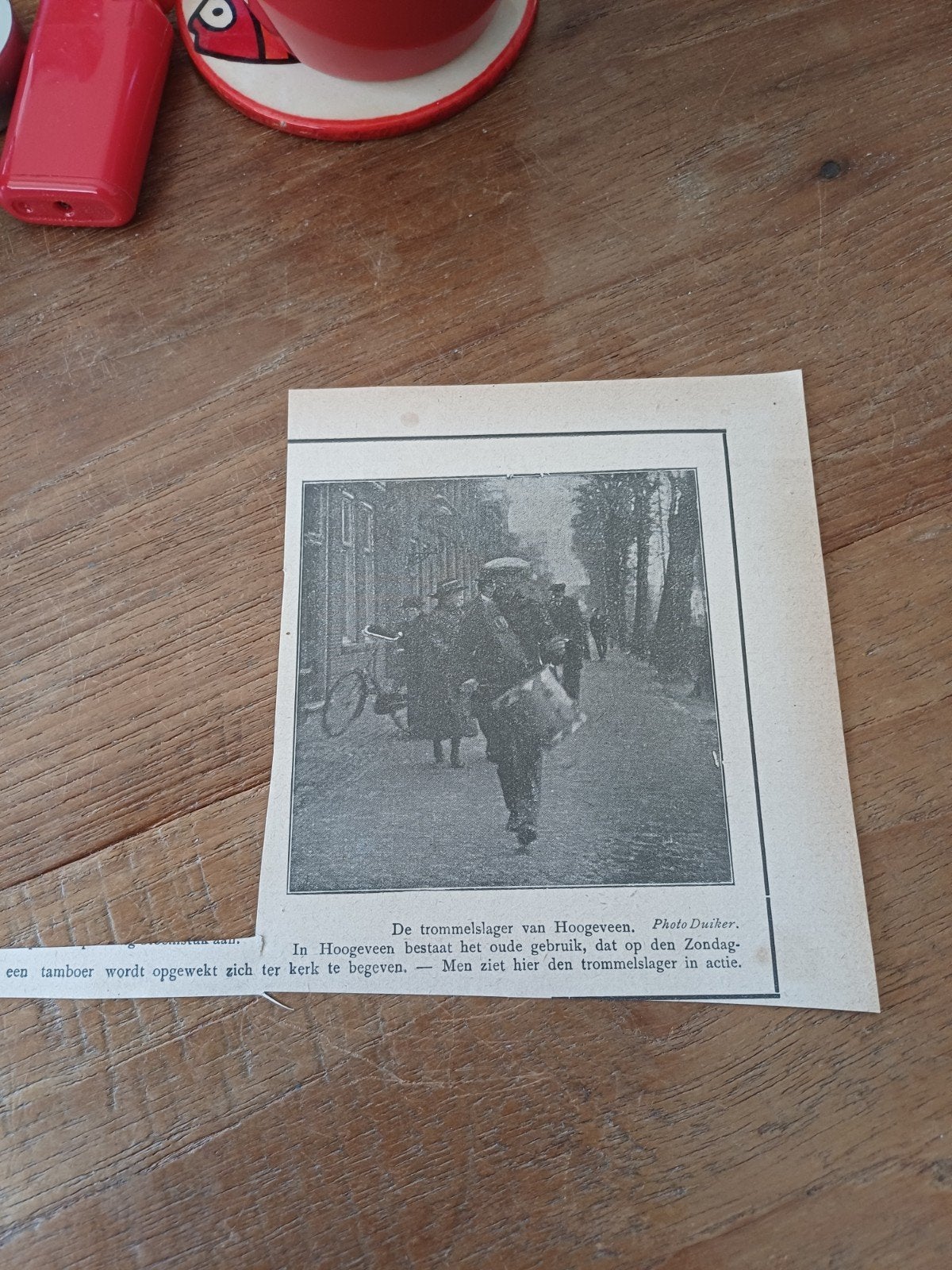 knipsel trommelslager Hoogeveen 1921, Ophalen of Verzenden, 1920 tot 1940, Knipsel(s)