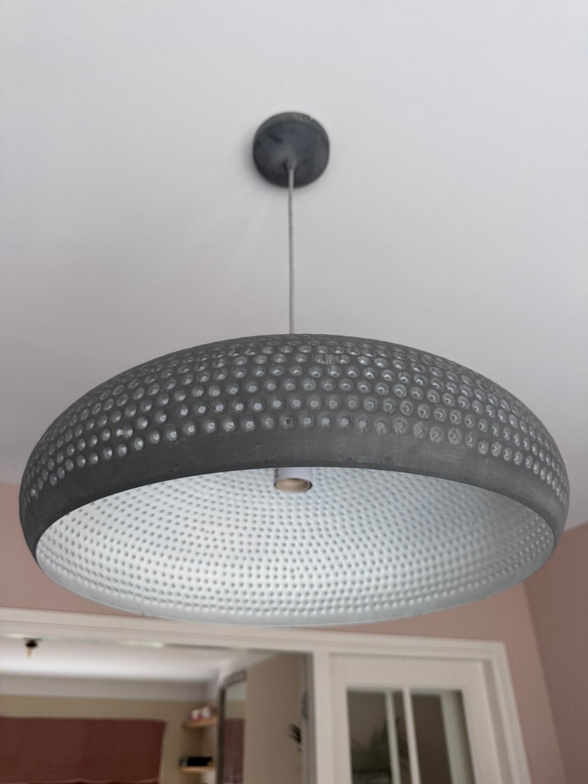 Lucide COLANDO Hanglamp - Ø 52 cm - 1xE27 - Grijs, Ophalen, Zo goed als nieuw