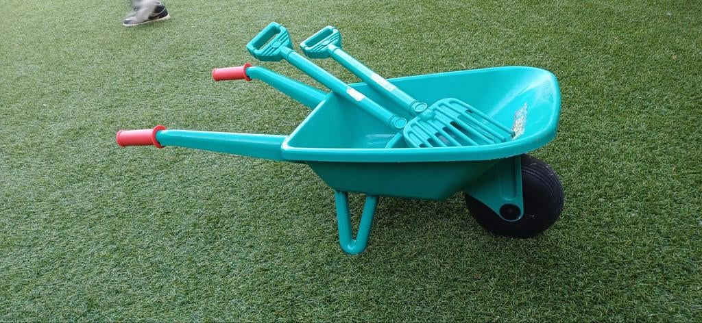 Bosch kruiwagen met schep en hark voor kinderen, Ophalen of Verzenden, Gebruikt, Jongen of Meisje