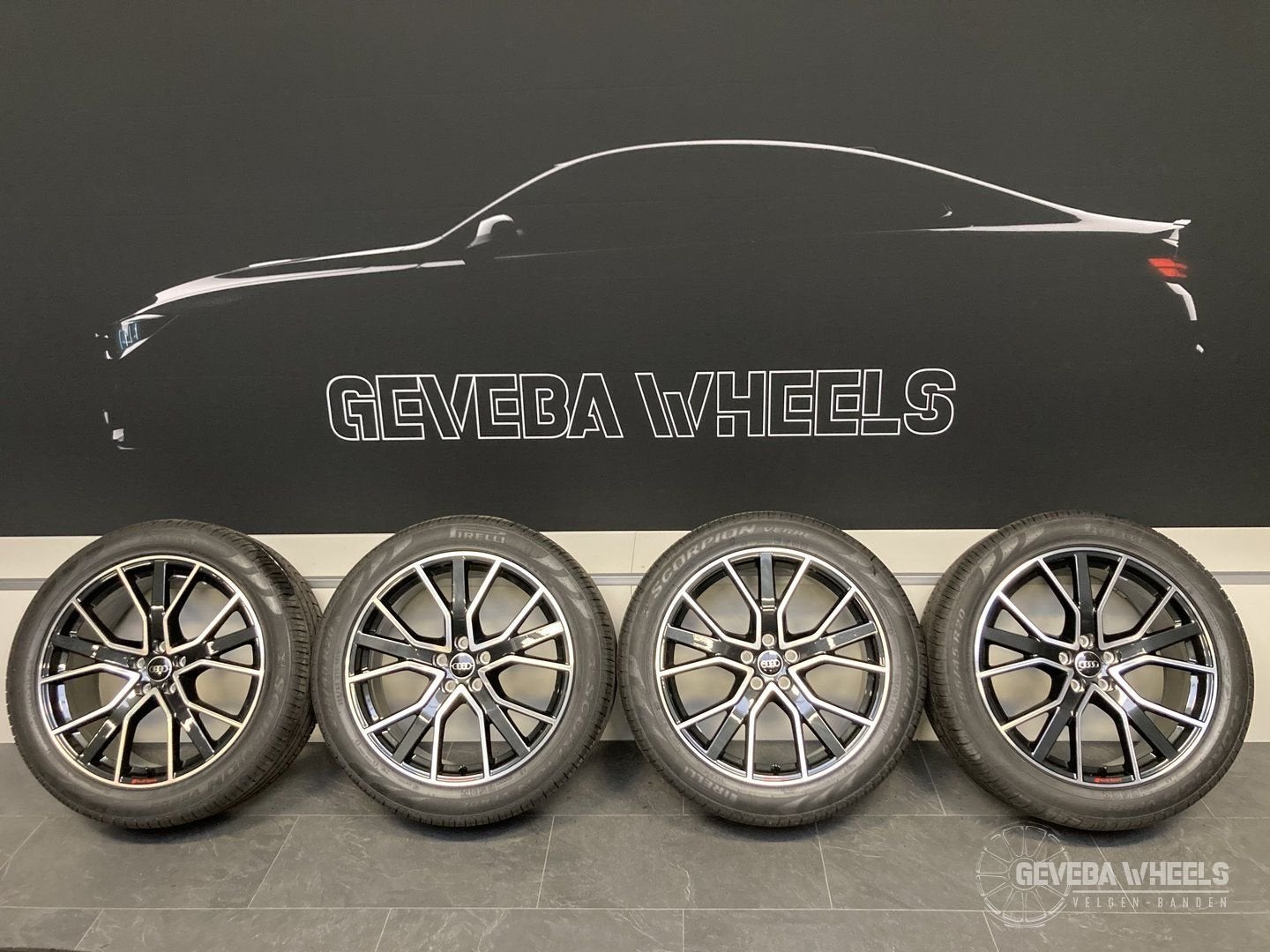 20” originele Audi Q5 / SQ5 velgen + banden 5x112 80A 601 02, Gebruikt, 255 mm, -, -