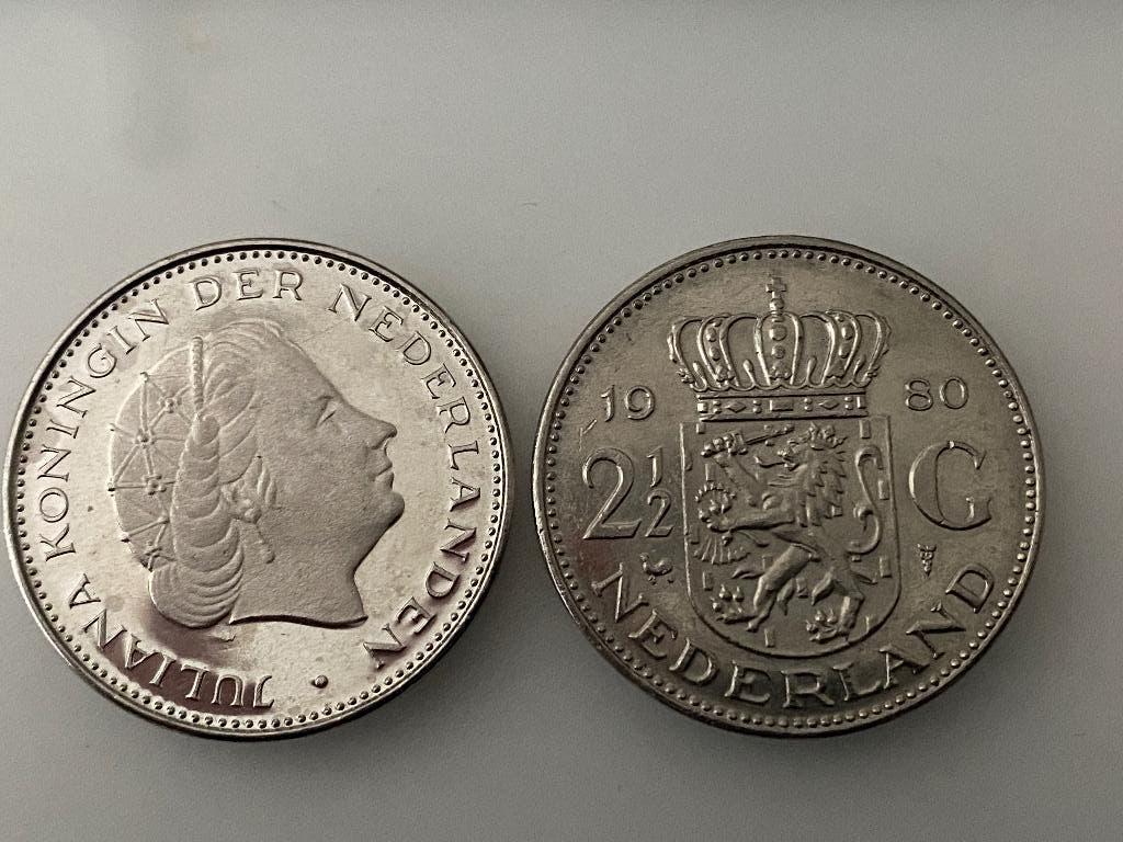 munten, Postzegels en Munten, Munten | Nederland, Ophalen of Verzenden, Koningin Beatrix, 2½ gulden, Losse munt