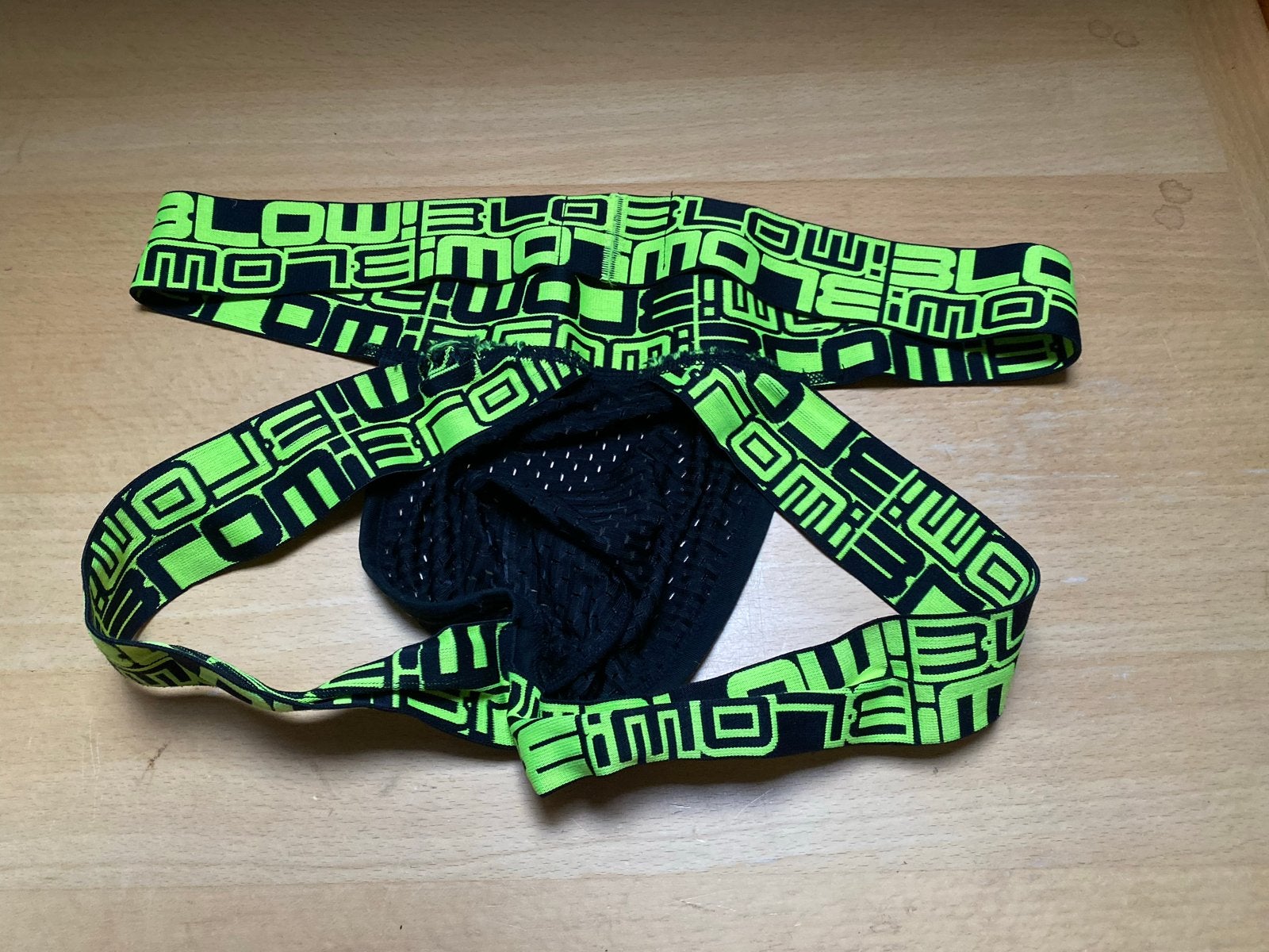 Andrew Christian  strap  m Zwart Mesh met Fluorescerende Ban, Kleding | Heren, Ondergoed, Verzenden, Zwart, Overige typen