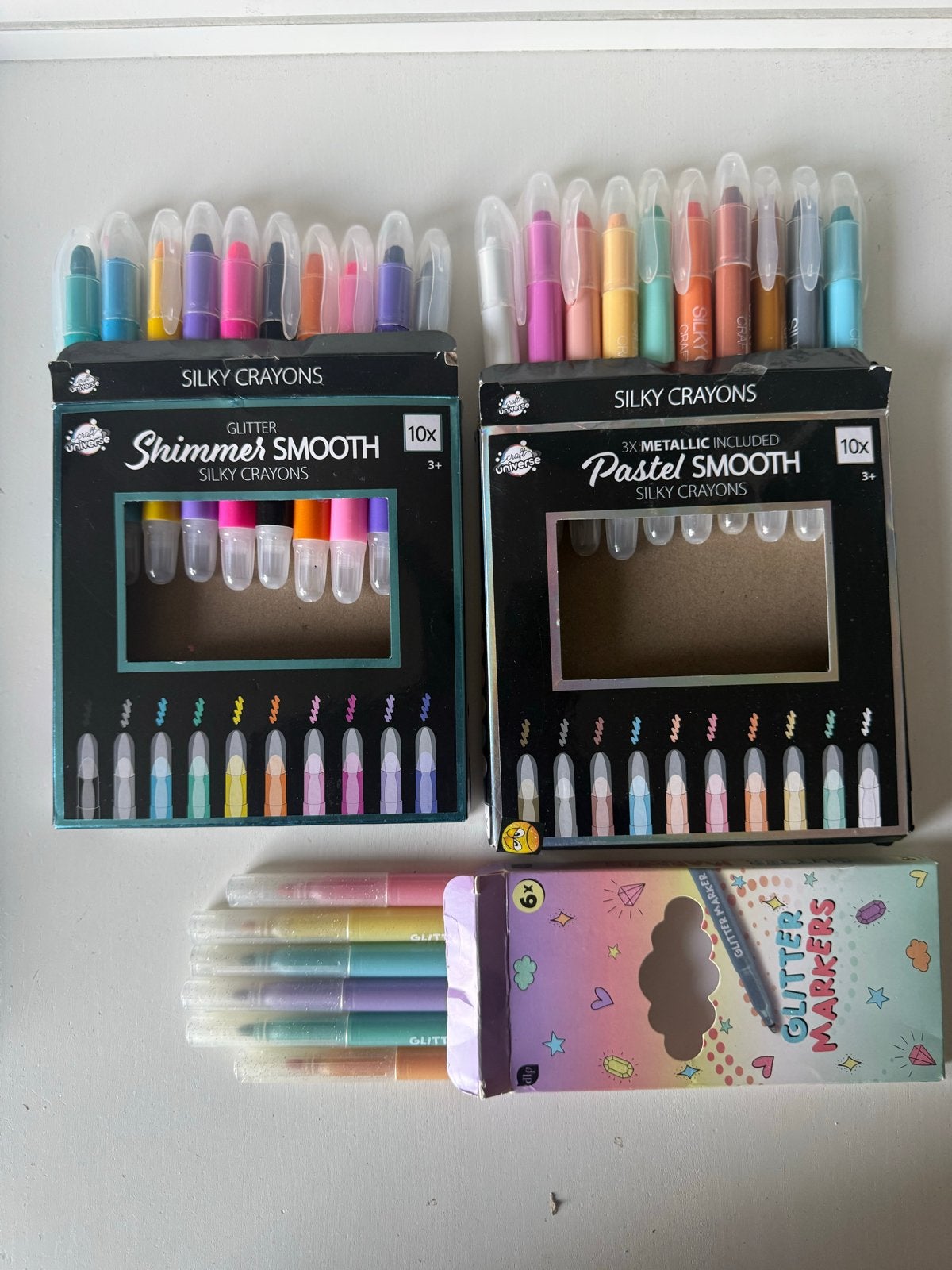 Knutselset: Shimmer Smooth, Pastel Smooth & Glitter Markers, Nieuw, Meerkleurig, Ophalen of Verzenden, Overige materialen