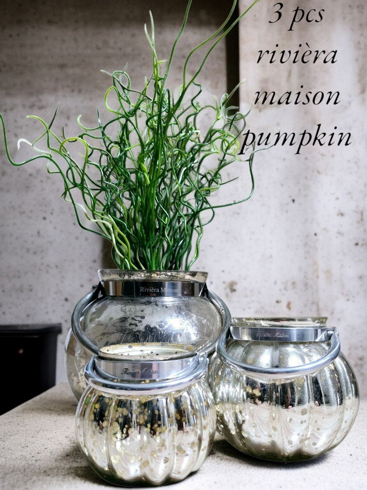 3 pcs RIVIÈRA MAISON PUMPKIN & KUNSTPLANT, Ophalen of Verzenden, Rivièra Maison