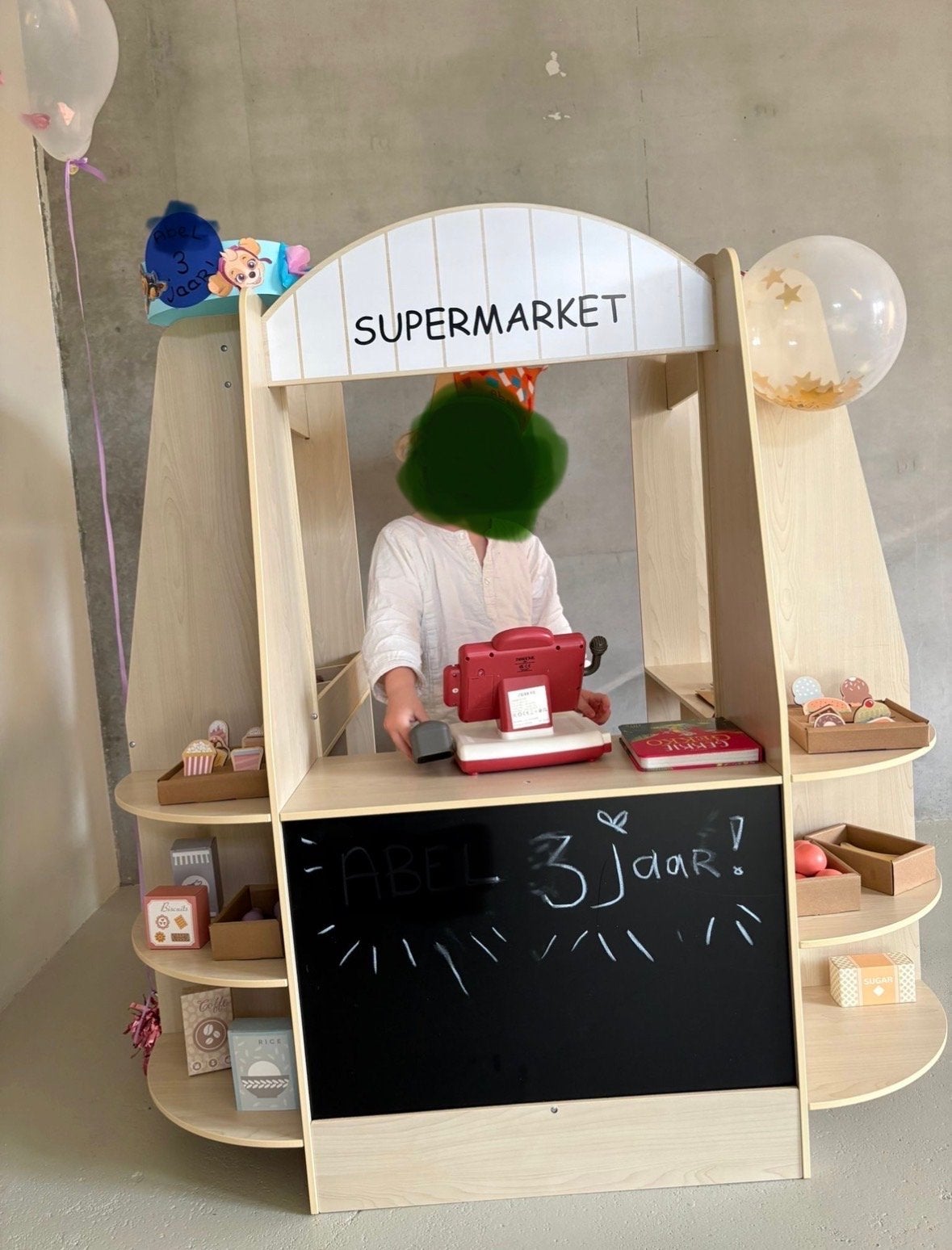 Montessori Houten Supermarkt Speelgoedwinkel, Ophalen, Zo goed als nieuw, Poppenhuis
